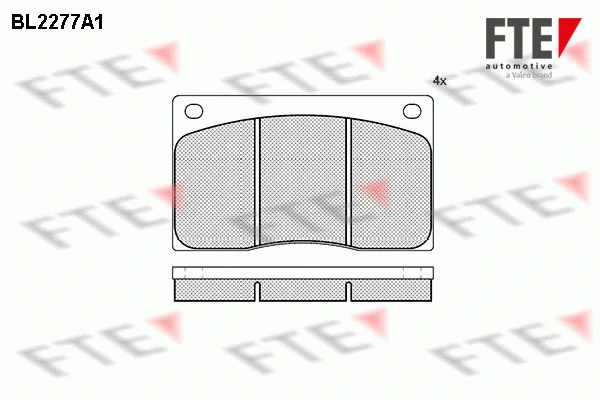 BL2277A1 FTE Комплект тормозных колодок, дисковый тормоз (фото 1)