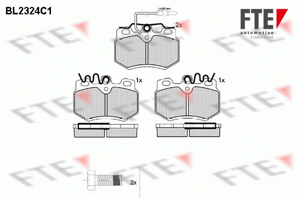 BL2324C1 FTE Комплект тормозных колодок, дисковый тормоз (фото 1)
