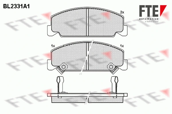 BL2331A1 FTE Комплект тормозных колодок, дисковый тормоз (фото 1)