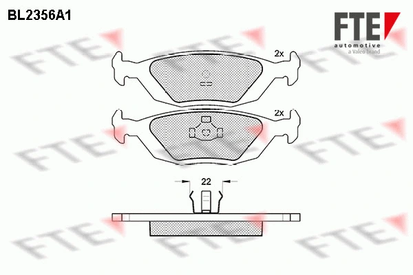 BL2356A1 FTE Комплект тормозных колодок, дисковый тормоз (фото 1)