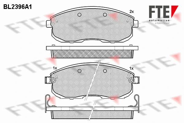 BL2396A1 FTE Комплект тормозных колодок, дисковый тормоз (фото 1)