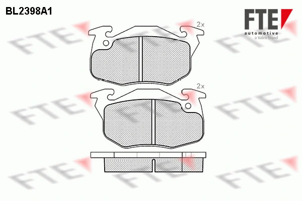 BL2398A1 FTE Комплект тормозных колодок, дисковый тормоз (фото 1)