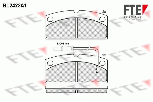 BL2423A1 FTE Комплект тормозных колодок, дисковый тормоз (фото 1)