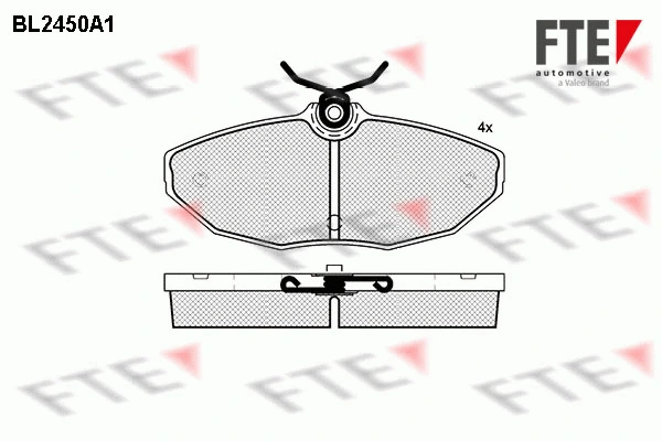 BL2450A1 FTE Комплект тормозных колодок, дисковый тормоз (фото 1)