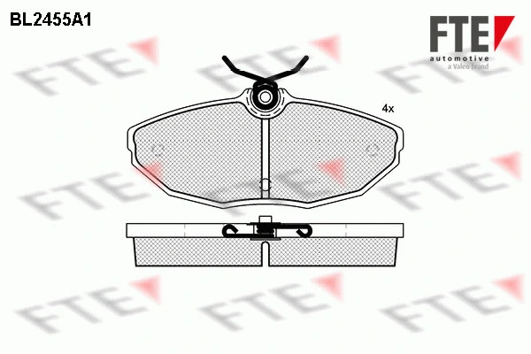 BL2455A1 FTE Комплект тормозных колодок, дисковый тормоз (фото 1)