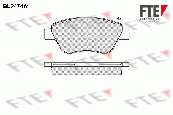 BL2474A1 FTE Комплект тормозных колодок, дисковый тормоз (фото 1)