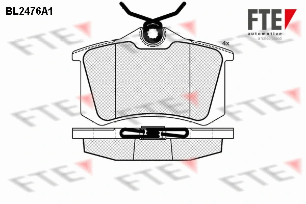 BL2476A1 FTE Комплект тормозных колодок, дисковый тормоз (фото 1)
