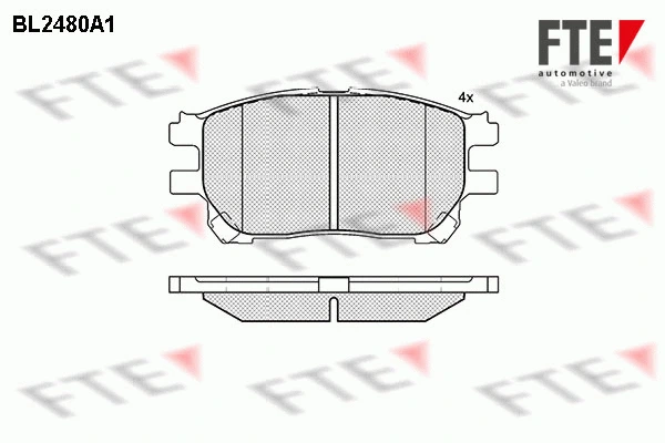 BL2480A1 FTE Комплект тормозных колодок, дисковый тормоз (фото 1)