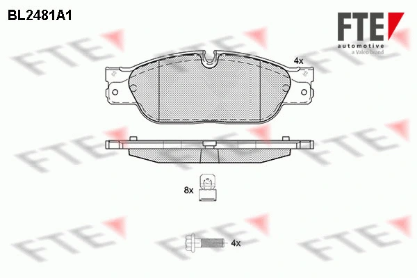 BL2481A1 FTE Комплект тормозных колодок, дисковый тормоз (фото 1)