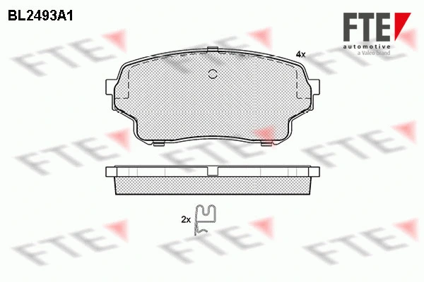 BL2493A1 FTE Комплект тормозных колодок, дисковый тормоз (фото 1)