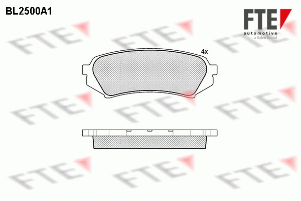 BL2500A1 FTE Комплект тормозных колодок, дисковый тормоз (фото 1)