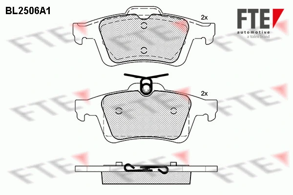 BL2506A1 FTE Комплект тормозных колодок, дисковый тормоз (фото 1)