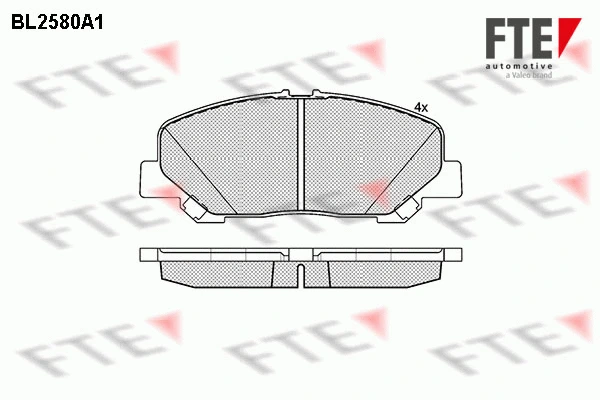 BL2580A1 FTE Комплект тормозных колодок, дисковый тормоз (фото 1)