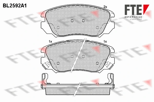 BL2592A1 FTE Комплект тормозных колодок, дисковый тормоз (фото 1)