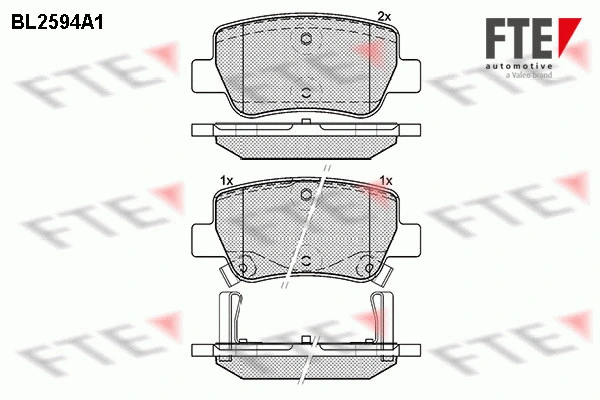 BL2594A1 FTE Комплект тормозных колодок, дисковый тормоз (фото 1)