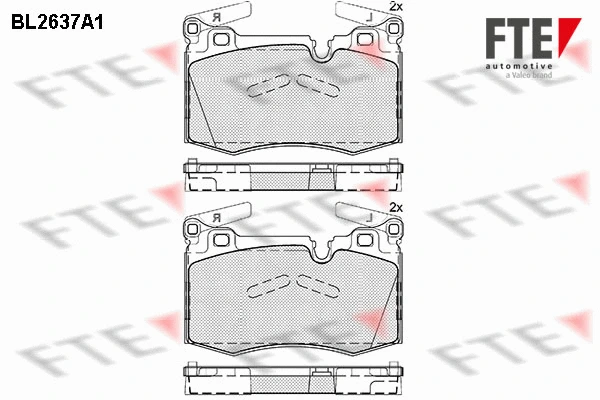 BL2637A1 FTE Комплект тормозных колодок, дисковый тормоз (фото 1)