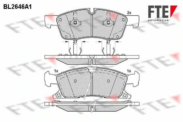 BL2646A1 FTE Комплект тормозных колодок, дисковый тормоз (фото 1)