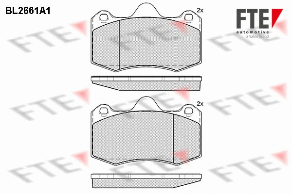 BL2661A1 FTE Комплект тормозных колодок, дисковый тормоз (фото 1)