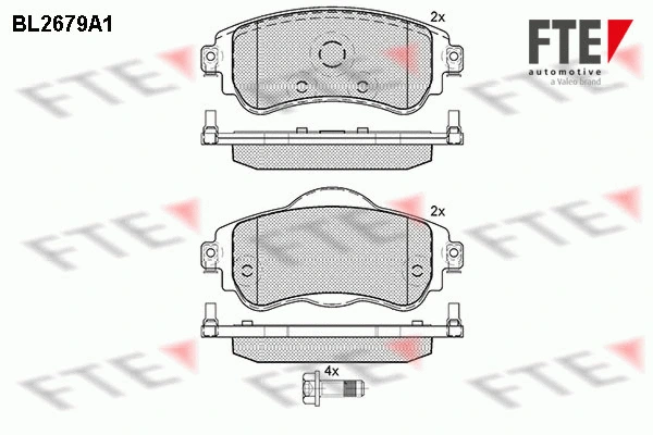 BL2679A1 FTE Комплект тормозных колодок, дисковый тормоз (фото 1)