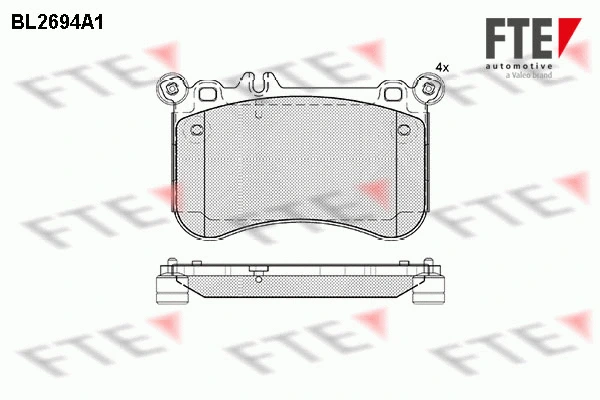 BL2694A1 FTE Комплект тормозных колодок, дисковый тормоз (фото 1)