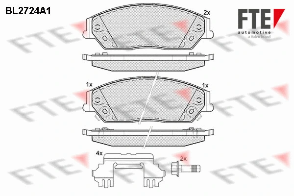 BL2724A1 FTE Комплект тормозных колодок, дисковый тормоз (фото 1)