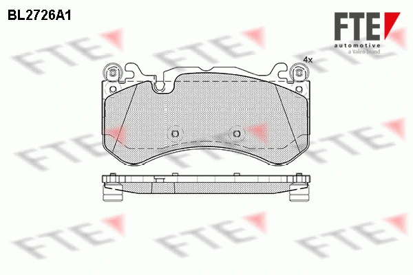 BL2726A1 FTE Комплект тормозных колодок, дисковый тормоз (фото 1)