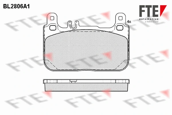 BL2806A1 FTE Комплект тормозных колодок, дисковый тормоз (фото 1)