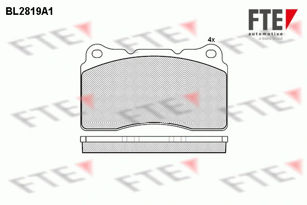 BL2819A1 FTE Комплект тормозных колодок, дисковый тормоз (фото 1)
