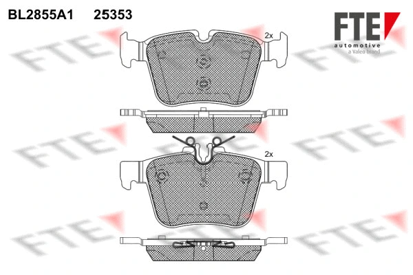 BL2855A1 FTE Комплект тормозных колодок, дисковый тормоз (фото 1)