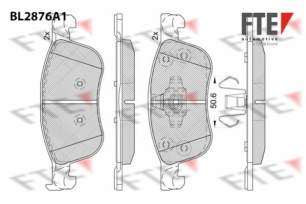 BL2876A1 FTE Комплект тормозных колодок, дисковый тормоз (фото 1)