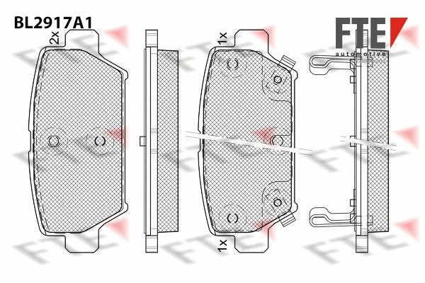 BL2917A1 FTE Комплект тормозных колодок, дисковый тормоз (фото 1)