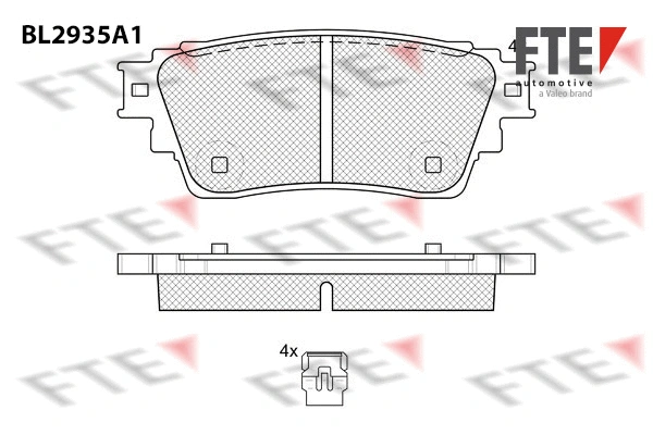 BL2935A1 FTE Комплект тормозных колодок, дисковый тормоз (фото 1)