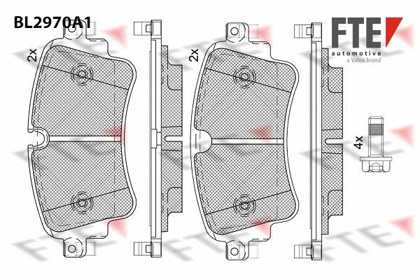 BL2970A1 FTE Комплект тормозных колодок, дисковый тормоз (фото 1)