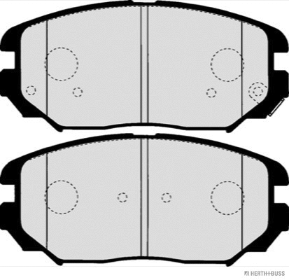 J3600544 HERTH+BUSS Комплект тормозных колодок, дисковый тормоз (фото 2)