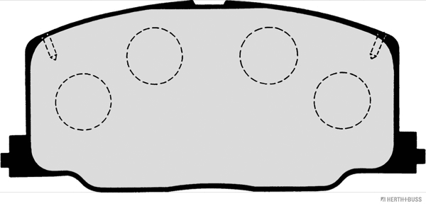 J3602037 HERTH+BUSS Комплект тормозных колодок, дисковый тормоз (фото 2)