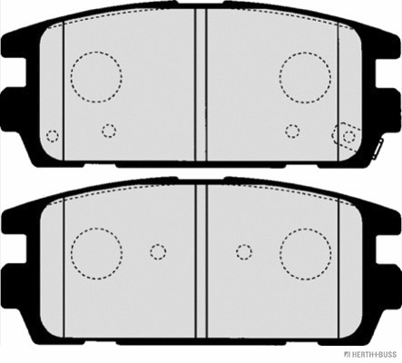 J3610511 HERTH+BUSS Комплект тормозных колодок, дисковый тормоз (фото 1)