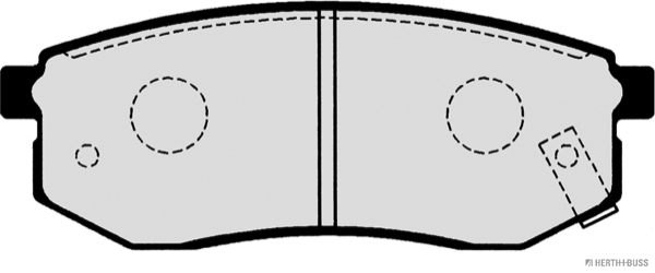 J3610512 HERTH+BUSS Комплект тормозных колодок, дисковый тормоз (фото 2)