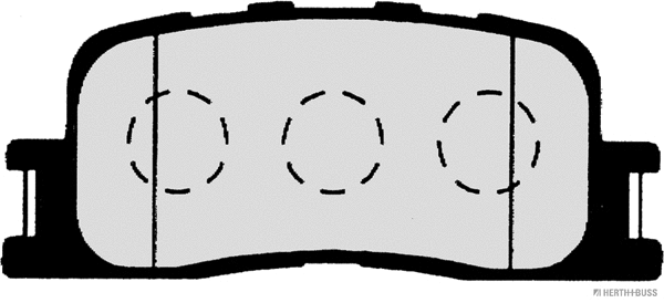 J3612024 HERTH+BUSS Комплект тормозных колодок, дисковый тормоз (фото 2)