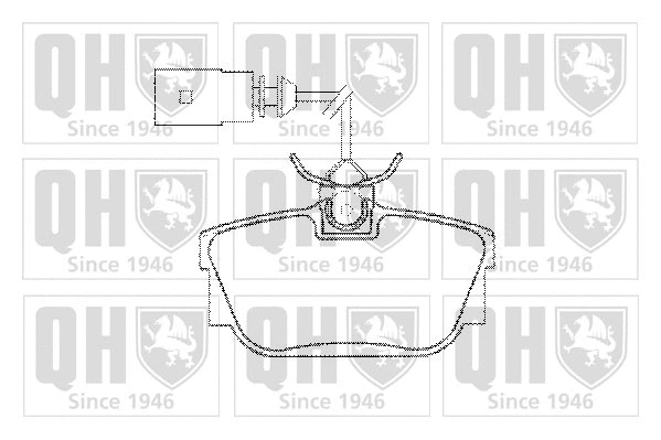 BP1286 QUINTON HAZELL Комплект тормозных колодок, дисковый тормоз (фото 1)