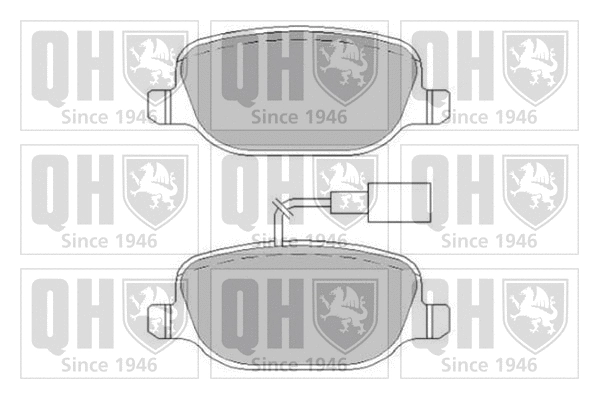 BP1744 QUINTON HAZELL Комплект тормозных колодок, дисковый тормоз (фото 1)