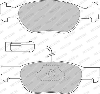 FDB1374 FERODO Комплект тормозных колодок, дисковый тормоз (фото 1)