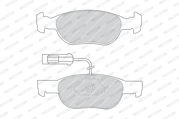 FDB1374 FERODO Комплект тормозных колодок, дисковый тормоз (фото 2)