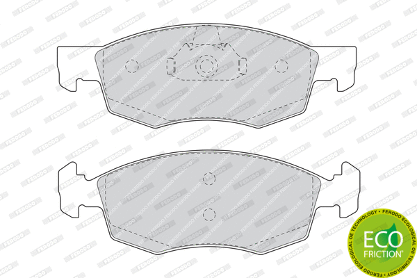 FDB1376 FERODO Комплект тормозных колодок, дисковый тормоз (фото 2)