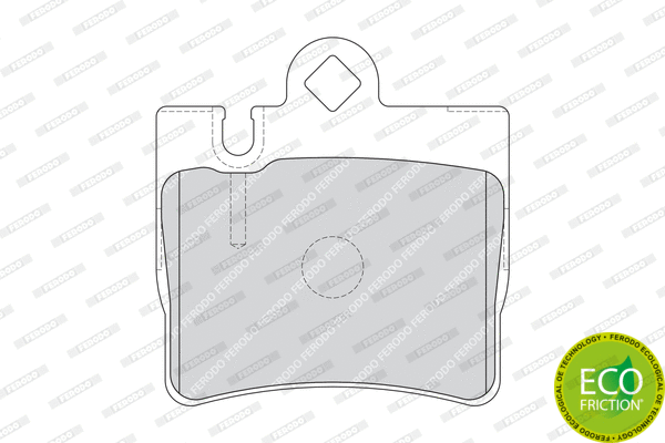 FDB1427 FERODO Комплект тормозных колодок, дисковый тормоз (фото 1)