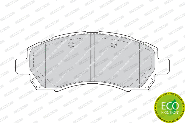 FDB1612 FERODO Комплект тормозных колодок, дисковый тормоз (фото 1)