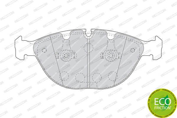 FDB1618 FERODO Комплект тормозных колодок, дисковый тормоз (фото 1)