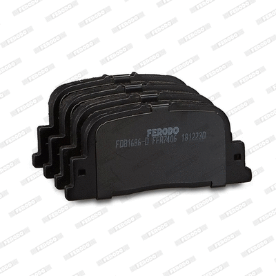 FDB1686-D FERODO Комплект тормозных колодок, дисковый тормоз (фото 4)