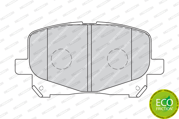 FDB1752 FERODO Комплект тормозных колодок, дисковый тормоз (фото 2)