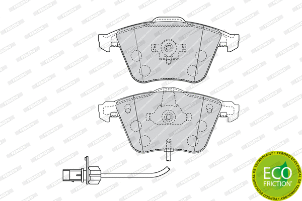 FDB1827 FERODO Комплект тормозных колодок, дисковый тормоз (фото 1)