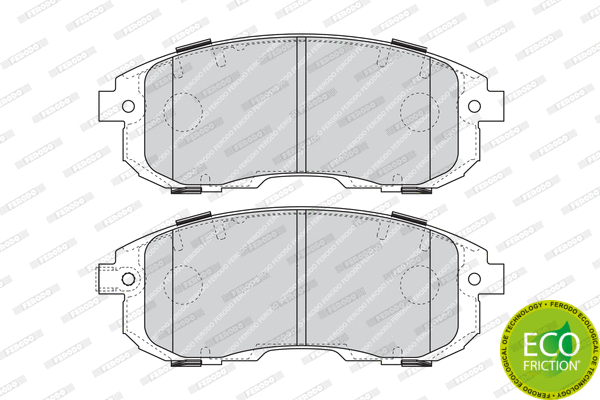 FDB4112 FERODO Комплект тормозных колодок, дисковый тормоз (фото 2)